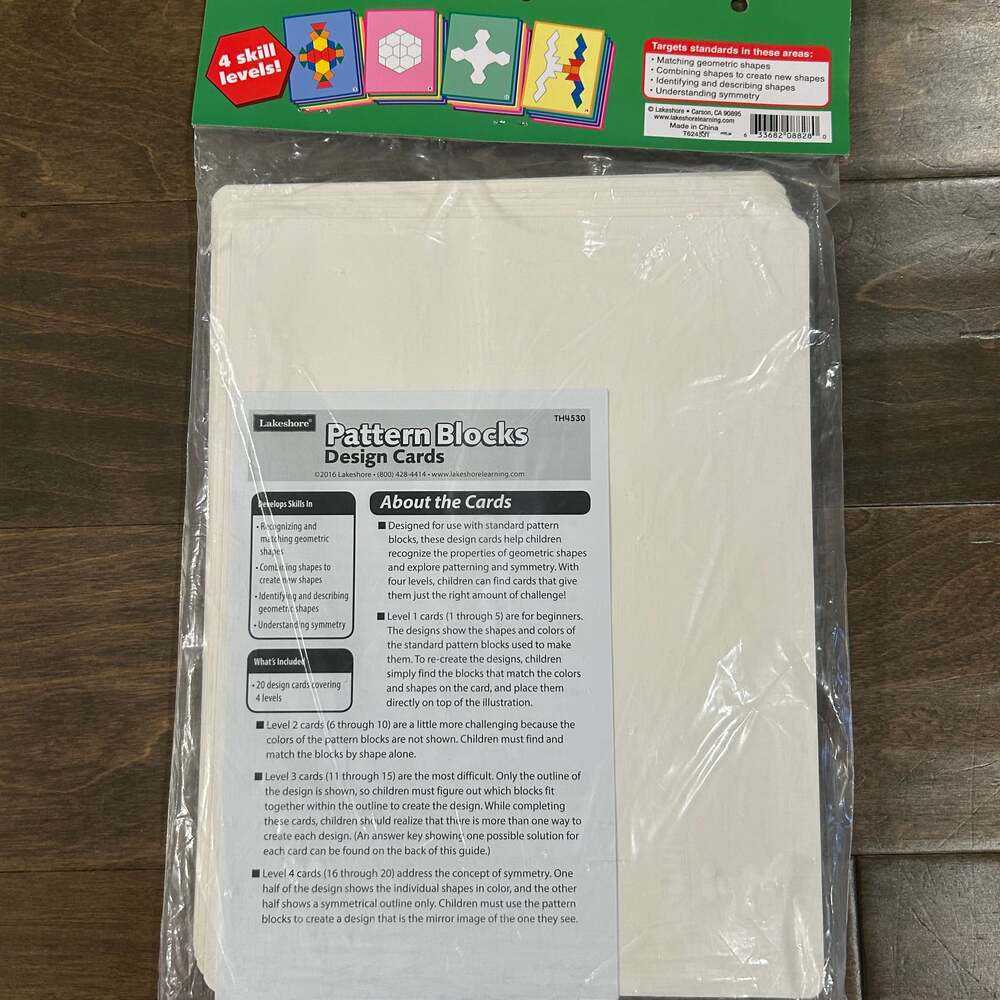 Lakeshore Learning Pattern Block Design Cards - Picture 2 of 2